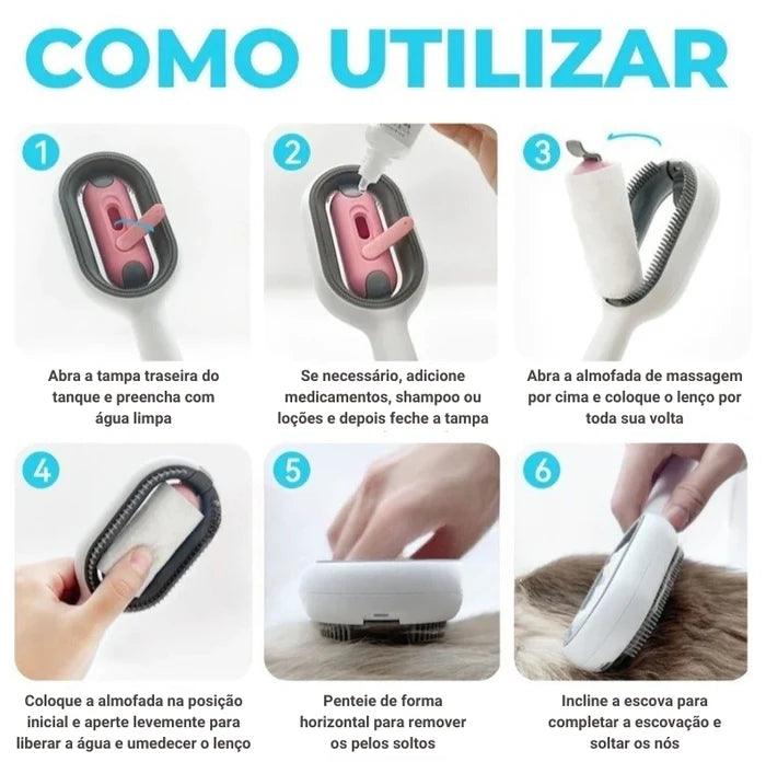 Escova Removedora de Pelos PetGravity 2.0